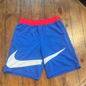 Nike Kids Blue and Red Shorts